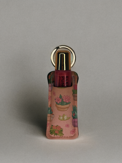 succulent plant lips gloss holder keychain