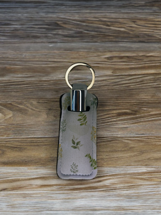 leafy lip gloss holder keychain