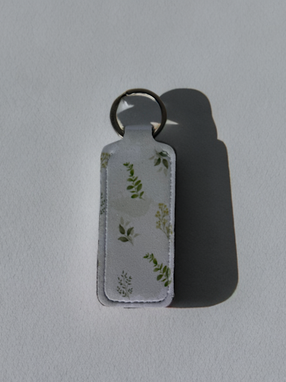 leafy lip gloss holder keychain