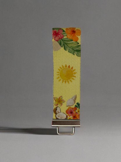 tropical keychain wristlet