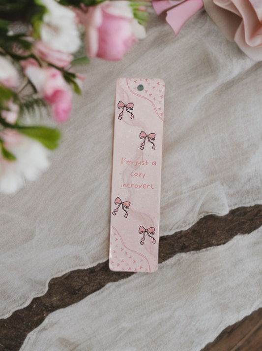 "I'm just a cozy introvert" bookmark