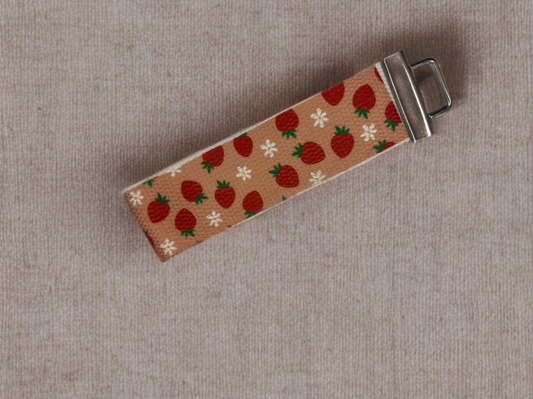 strawberry keychain wristlet