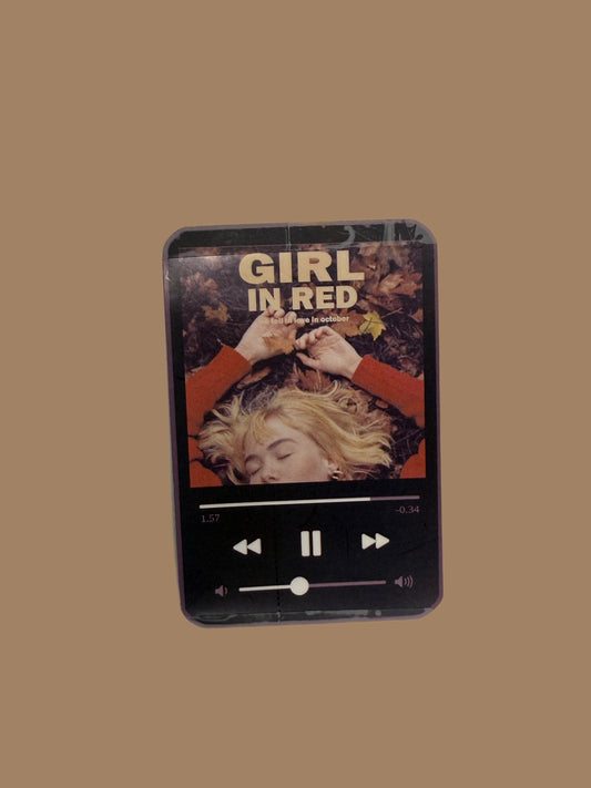 “girl in red” album sticker