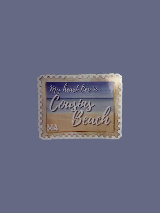 “cousins beach” postcard sticker