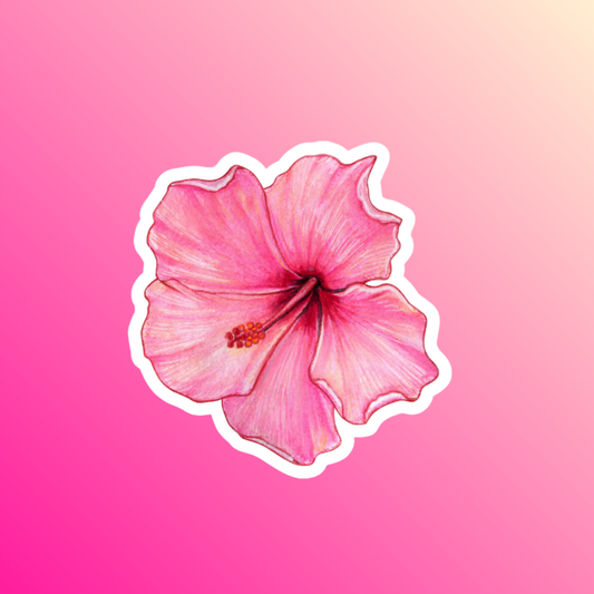 Hawaiian flower sticker