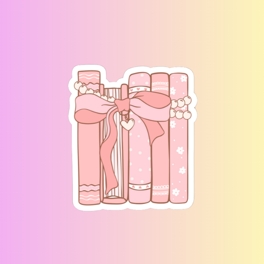 aesthetic books sticker