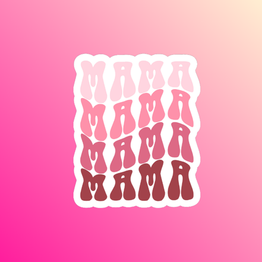 "mama" wavy sticker