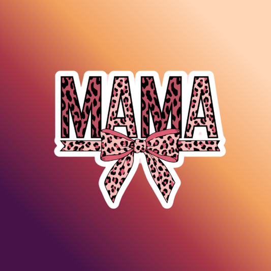 "mama" bow sticker