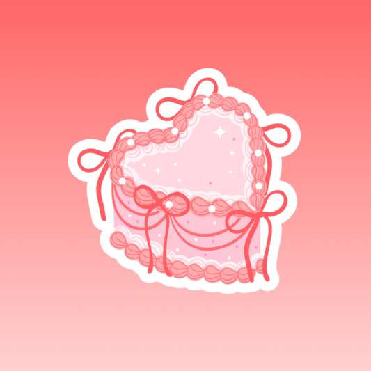 pink cake sticker